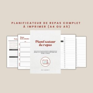 Planificateur de repas à imprimer
